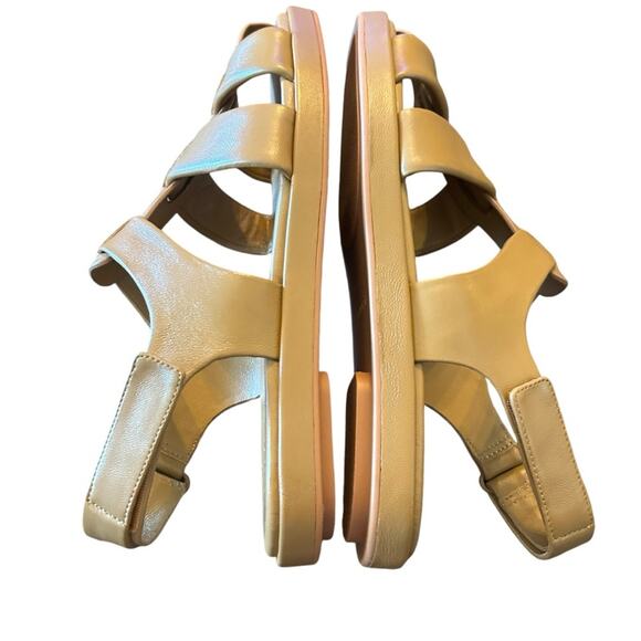 Vince Rava Strappy Fisherman Leather Sandals Minimal Sophisticated Tan NEW 10 - Picture 11 of 13